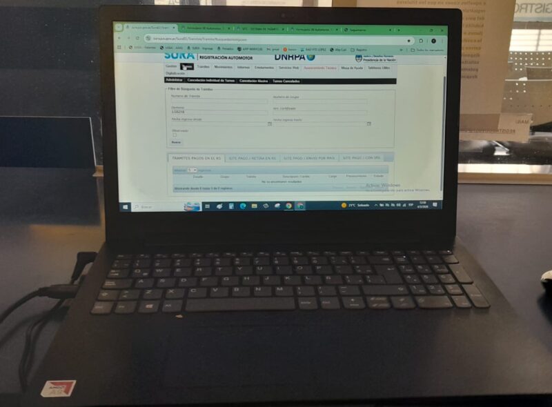 MOBILIARIO DE OFICINA POR CUENTA Y ORDEN REGISTRO AUTOMOTOR